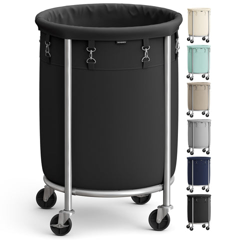 SONGMICS 29-gallon rolling laundry basket with wheels for easy transport