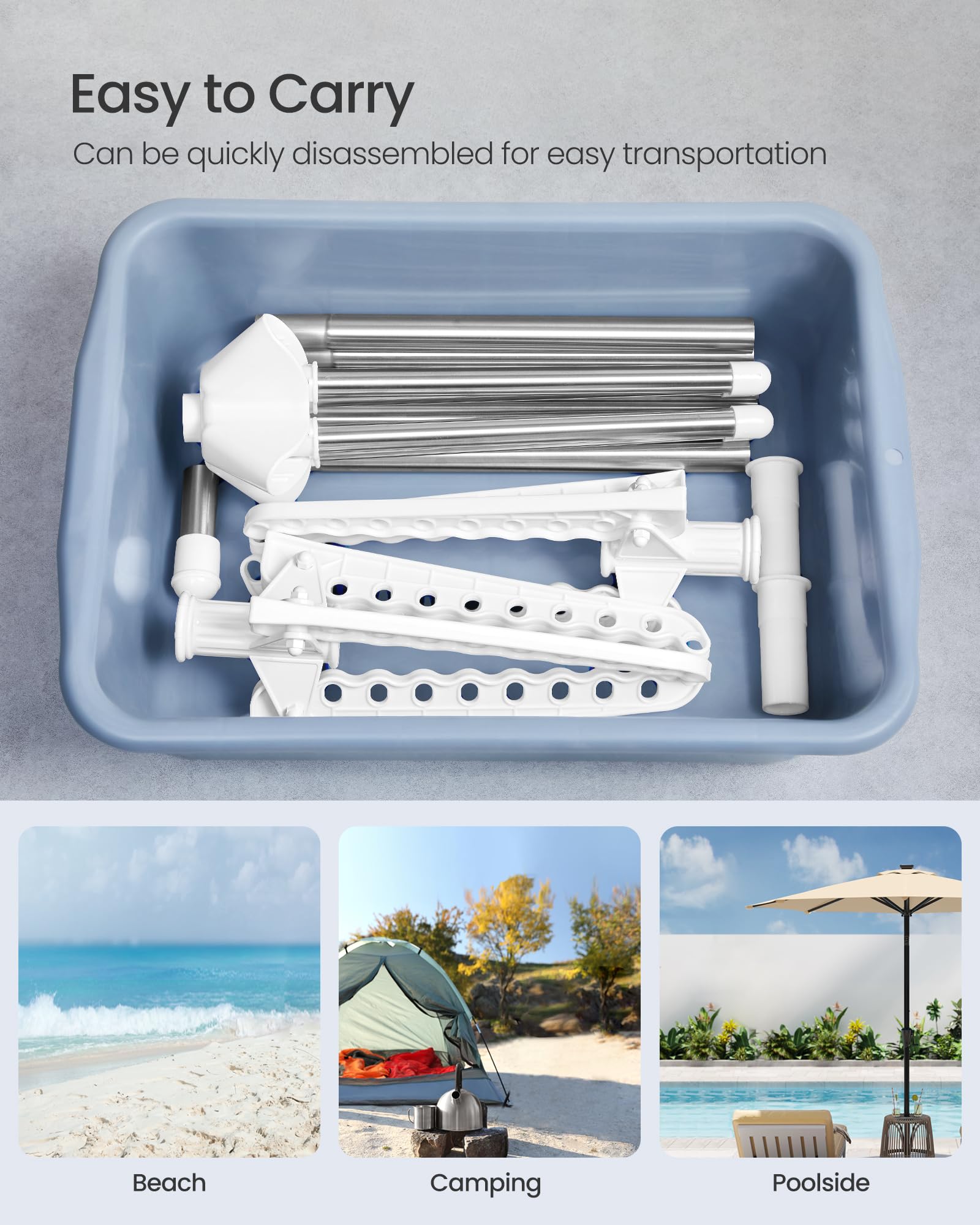 SONGMICS two-tier design suitable for drying towels and clothes indoors.