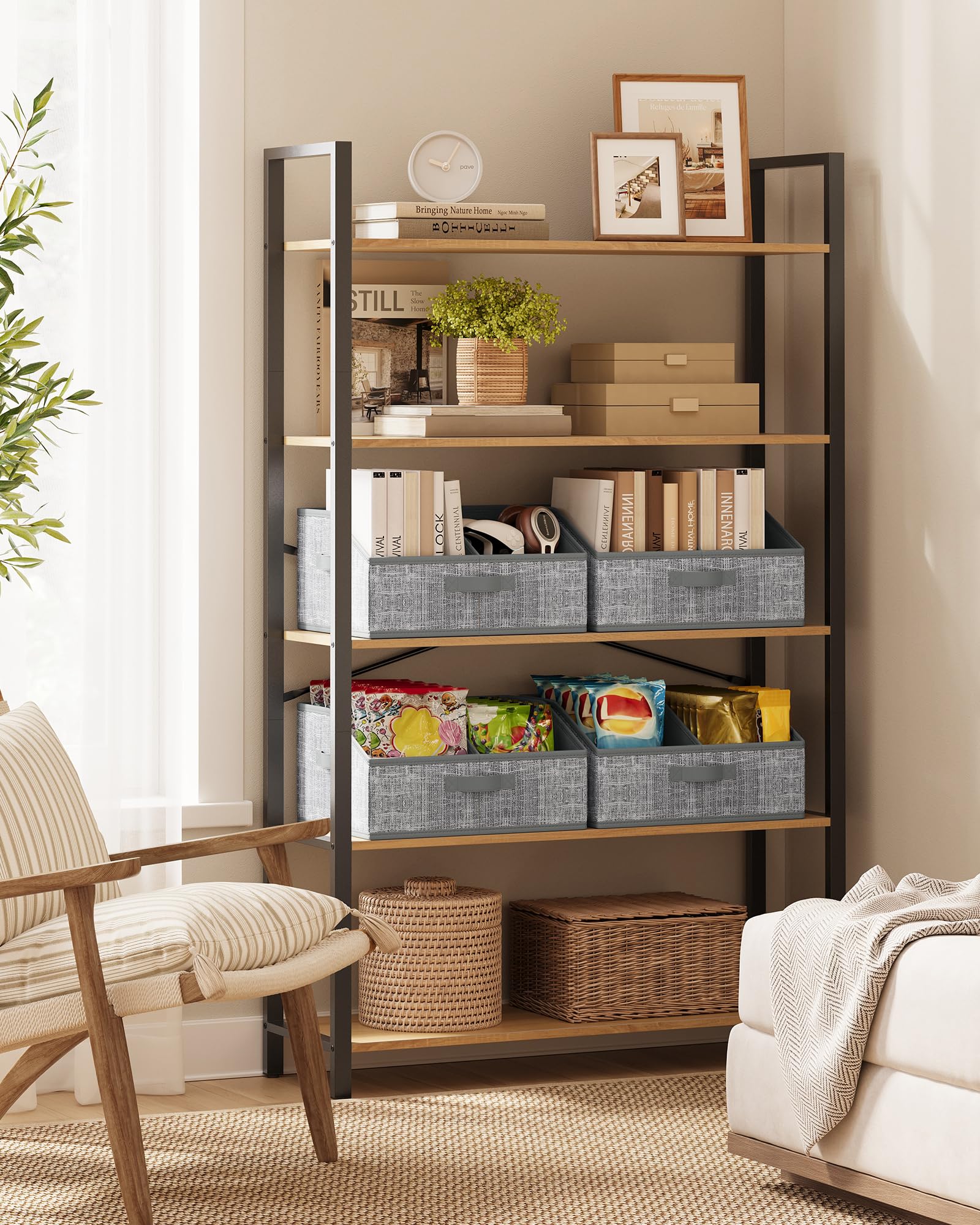 SONGMICS three handles enable easy pull from front or sides.
