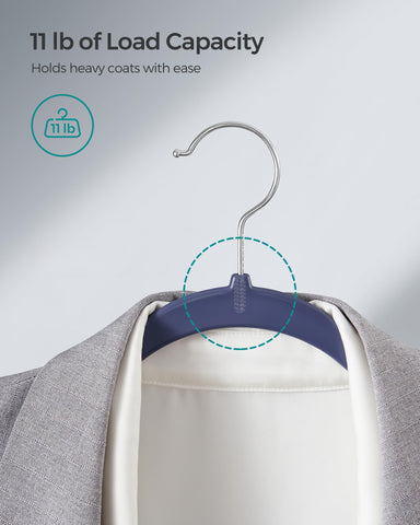 Songmics 360-degree swivel hooks ease wardrobe access.