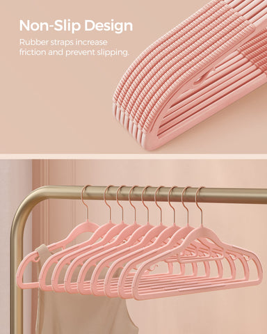 SONGMICS 360° swivel hooks for easy hanging and retrieval from any angle.