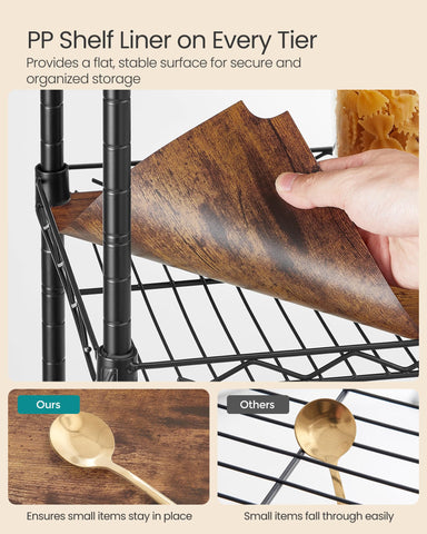SONGMICS extendable design shows adaptable length for longer walls.