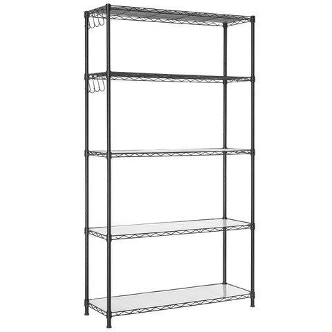 SONGMICS 5-tier wire shelving unit with adjustable shelves for versatile storage