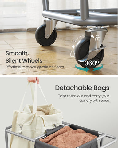 Songmics durable 600D Oxford bags resist splashes and tears in daily laundry.