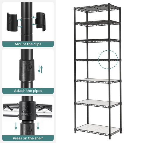 SONGMICS eight hooks included for hanging storage