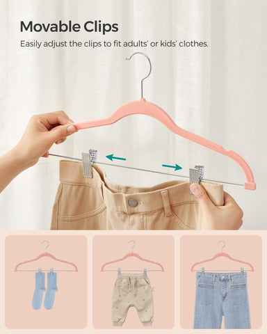 Songmics adjustable clips securely hold pants and skirts without leaving marks