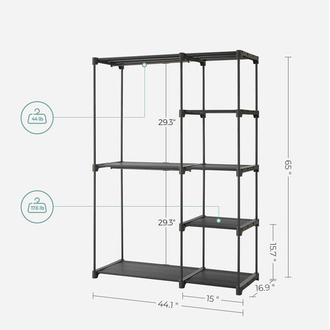 SONGMICS anti-tip kit secures the closet for safer, stable placement.