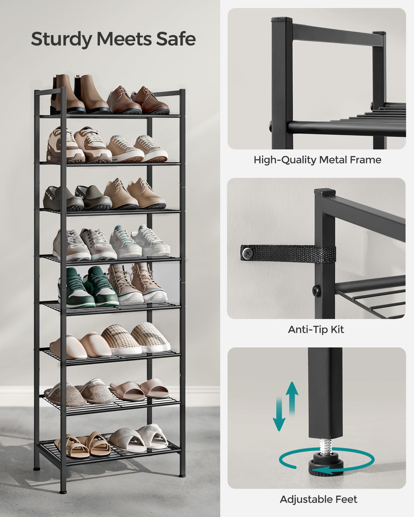 SongMICS anti-tip kit attached for safer wall mounting.