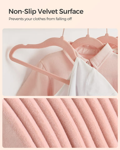 SongMics kid hanger sized for ages 0–6 protects garment shapes.