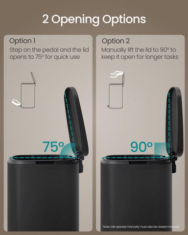 SONGMICS bag-hole design keeps liners secure and hidden from view.