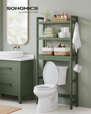 SONGMICS bamboo material close-up shows renewable, durable finish.