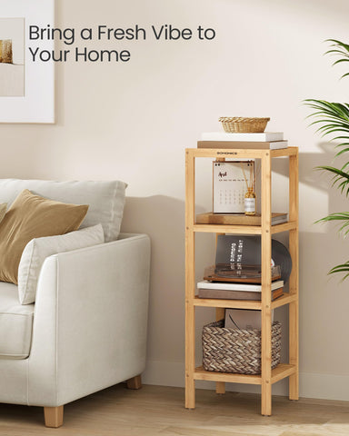 SONGMICS corner shelf organizes entryway items like keys and decor