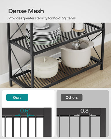 SONGMICS bathroom shelving for toiletries and towels in a compact unit.