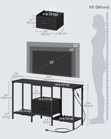 SONGMICS BELLAH anti-tip kit and adjustable feet enhance stability