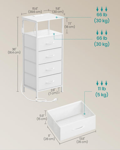 SONGMICS Bellah anti-tip kit enhances safety by securing the unit to the wall.