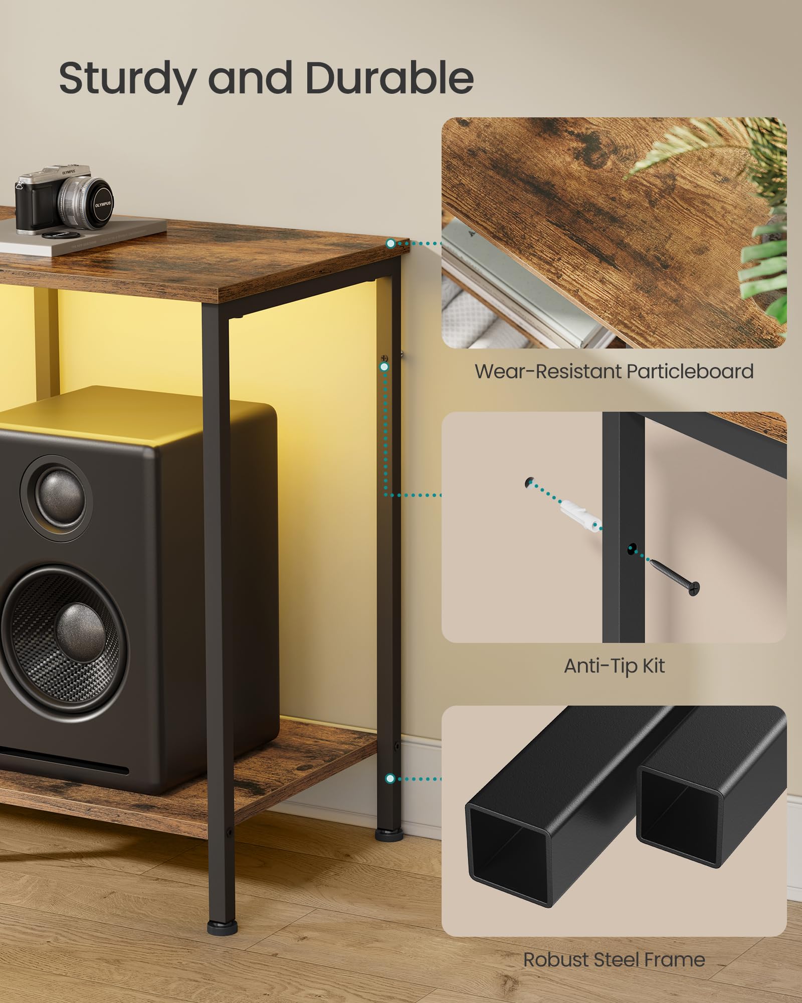 SONGMICS BELLAH drawer interior organized for remotes and accessories
