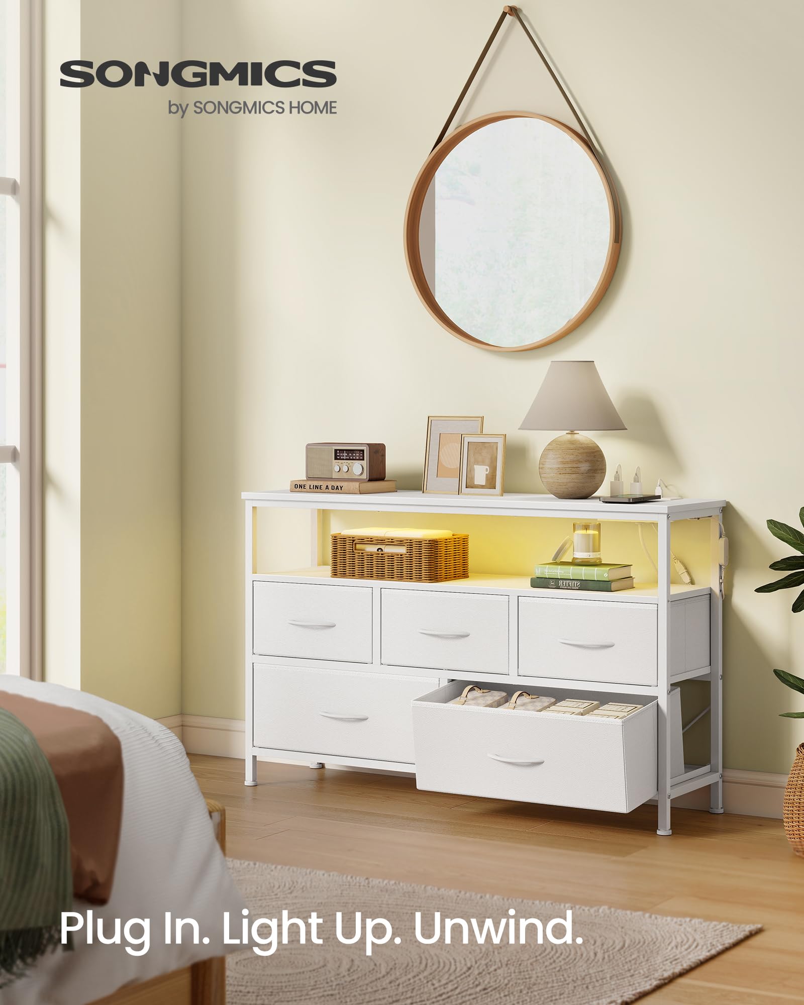 SONGMICS Bellah dresser app control highlights color and brightness customization