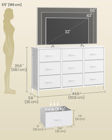 SongMics Bellah dresser decorated top demonstrates versatile styling in living spaces.