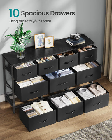 Songmics BELLAH dresser drawer close-up highlighting deep storage
