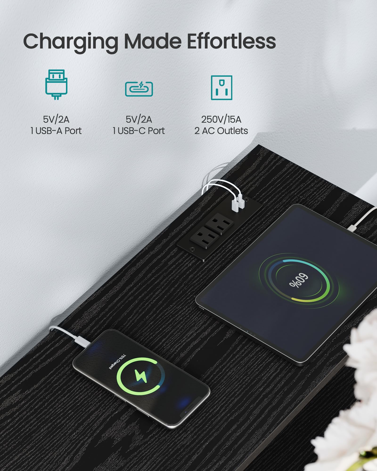 SONGMICS BELLAH dresser open shelf keeps daily essentials within easy reach