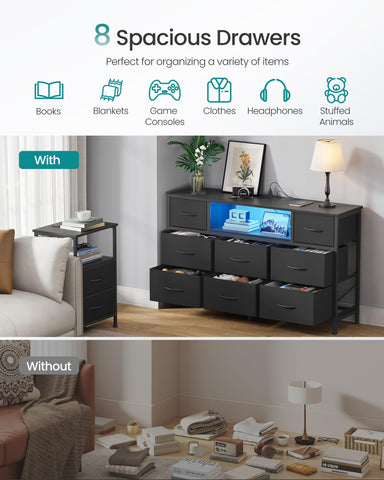 SONGMICS BELLAH steel frame and MDF top provide sturdy support
