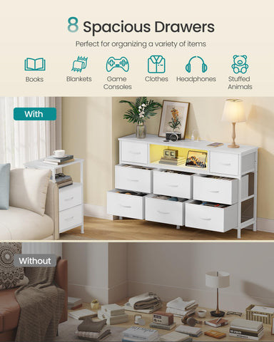 Songmics Bellah dresser used as a TV stand for up to 55 inches