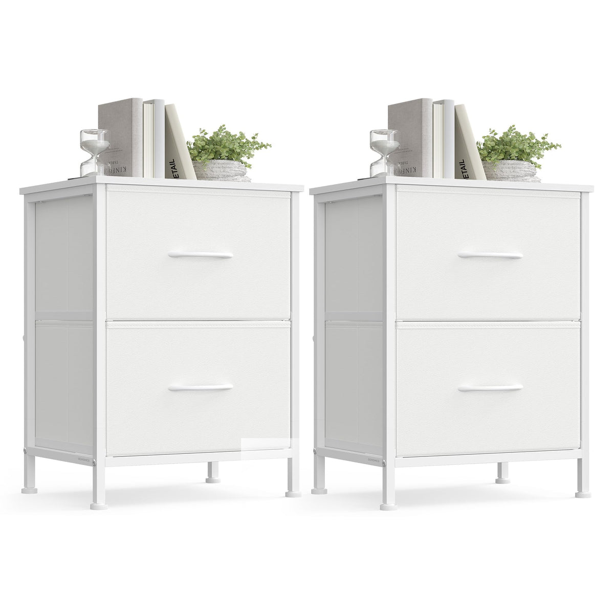 Songmics Bellah nightstand top surface ideal for lamps and essentials.