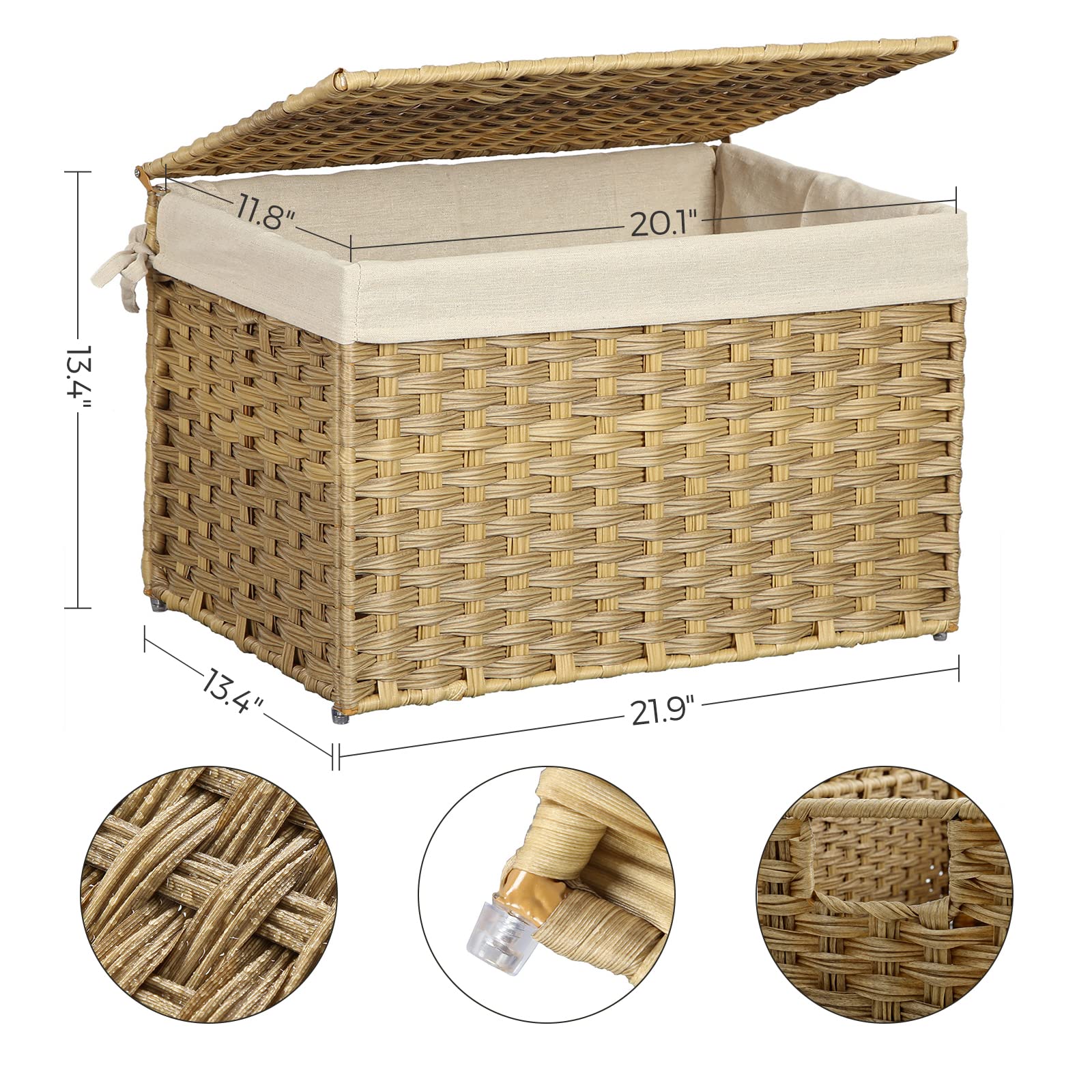 Songmics breathable waterproof PP rattan construction prevents moisture buildup