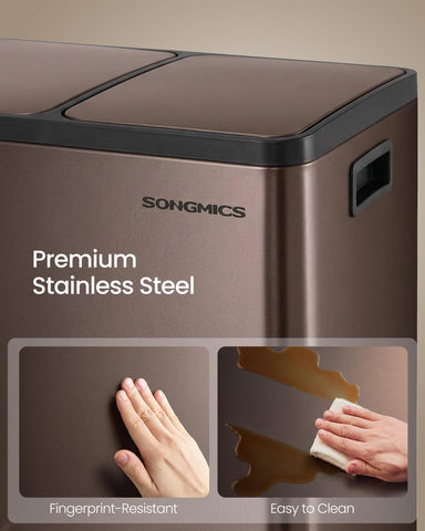 SONGMICS brown finish complements rustic or modern kitchen decor.