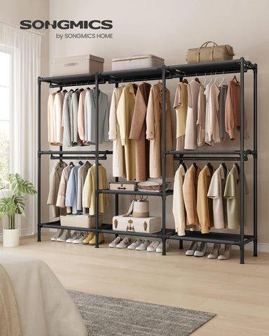 SongMICS closet rack shelves for folded clothes keep items neatly arranged.