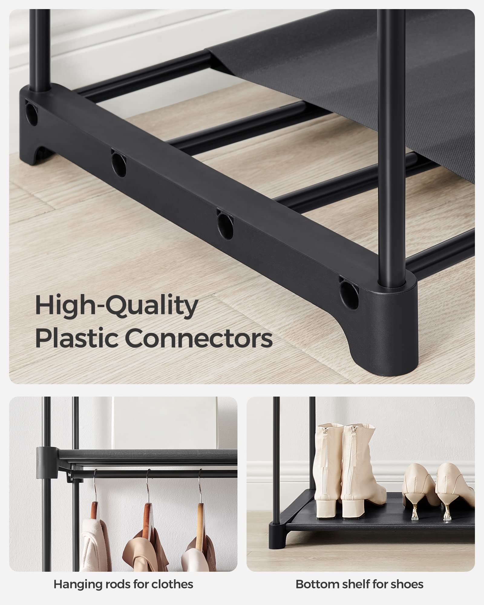 SONGMICS Double-layer storage provides flexible organization and easy access
