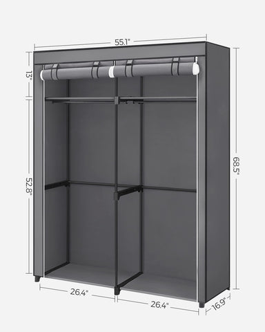SONGMICS Closet Wardrobe nonwoven fabric keeps garments clean and breathable.