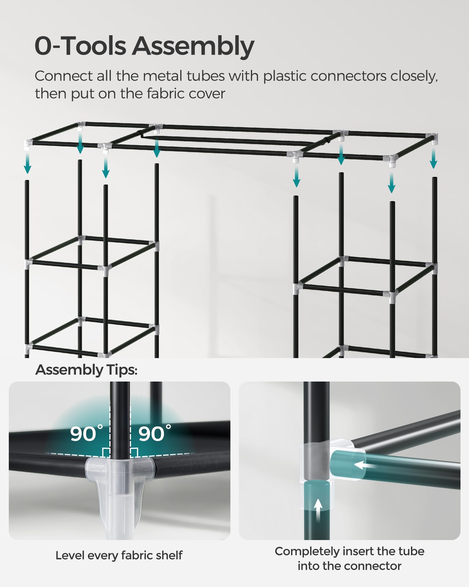SONGMICS wardrobe saves space while keeping items within reach