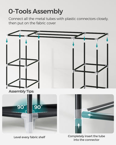 SONGMICS wardrobe saves space while keeping items within reach