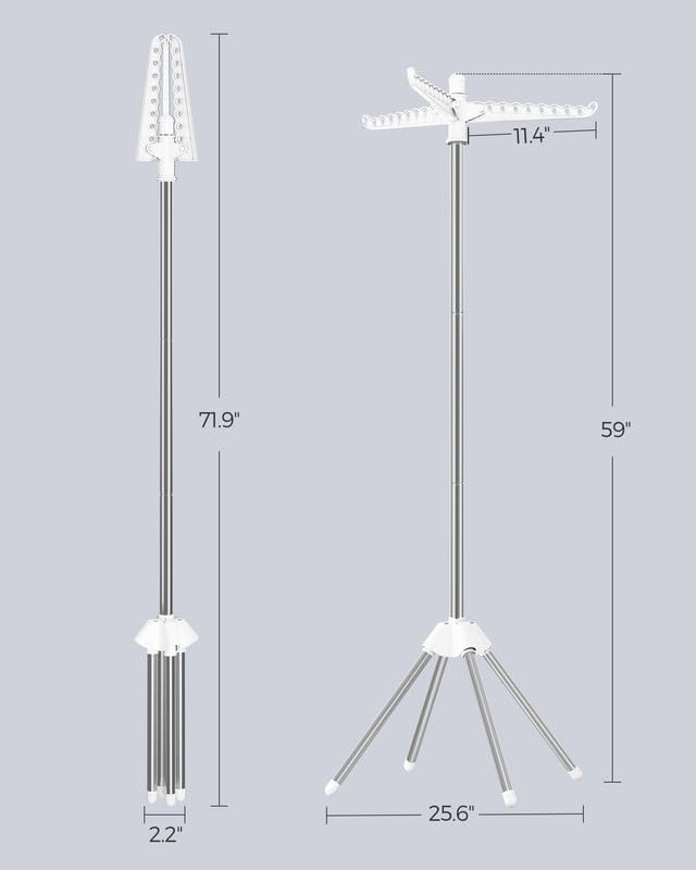 SONGMICS portable rack is ideal for camping and travel drying needs.
