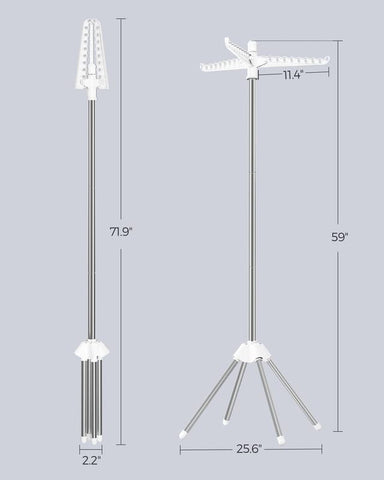 SONGMICS portable rack is ideal for camping and travel drying needs.