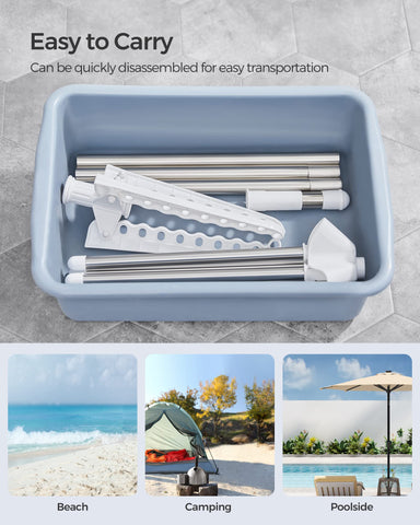 SONGMICS foldable design stores compactly in small spaces.