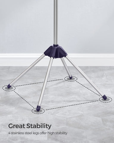 Songmics folded-size rack hides neatly after use.