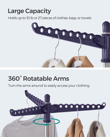Songmics four-leg design offers stable support for loads.