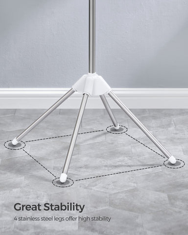 SONGMICS four-leg base adds stability on various floors.