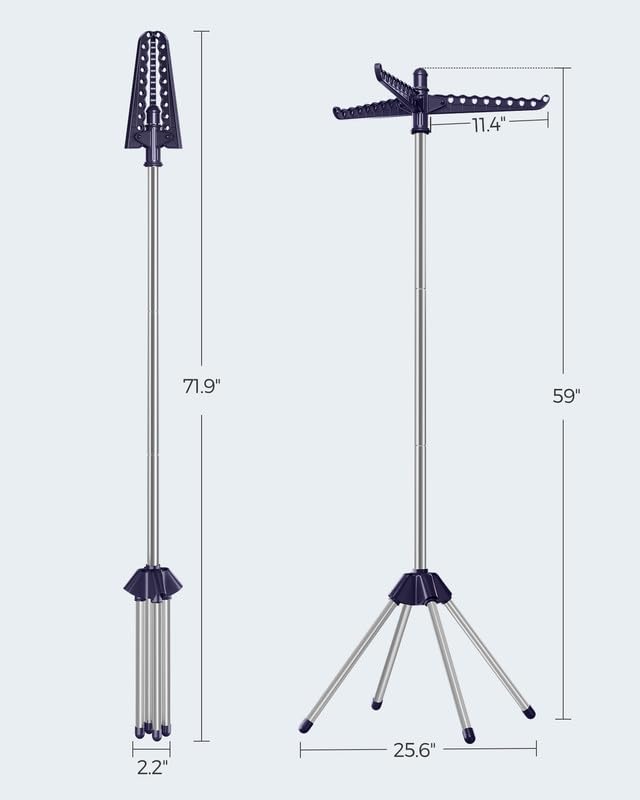Songmics portable drying rack ideal for camping or travel.