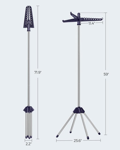 Songmics portable drying rack ideal for camping or travel.