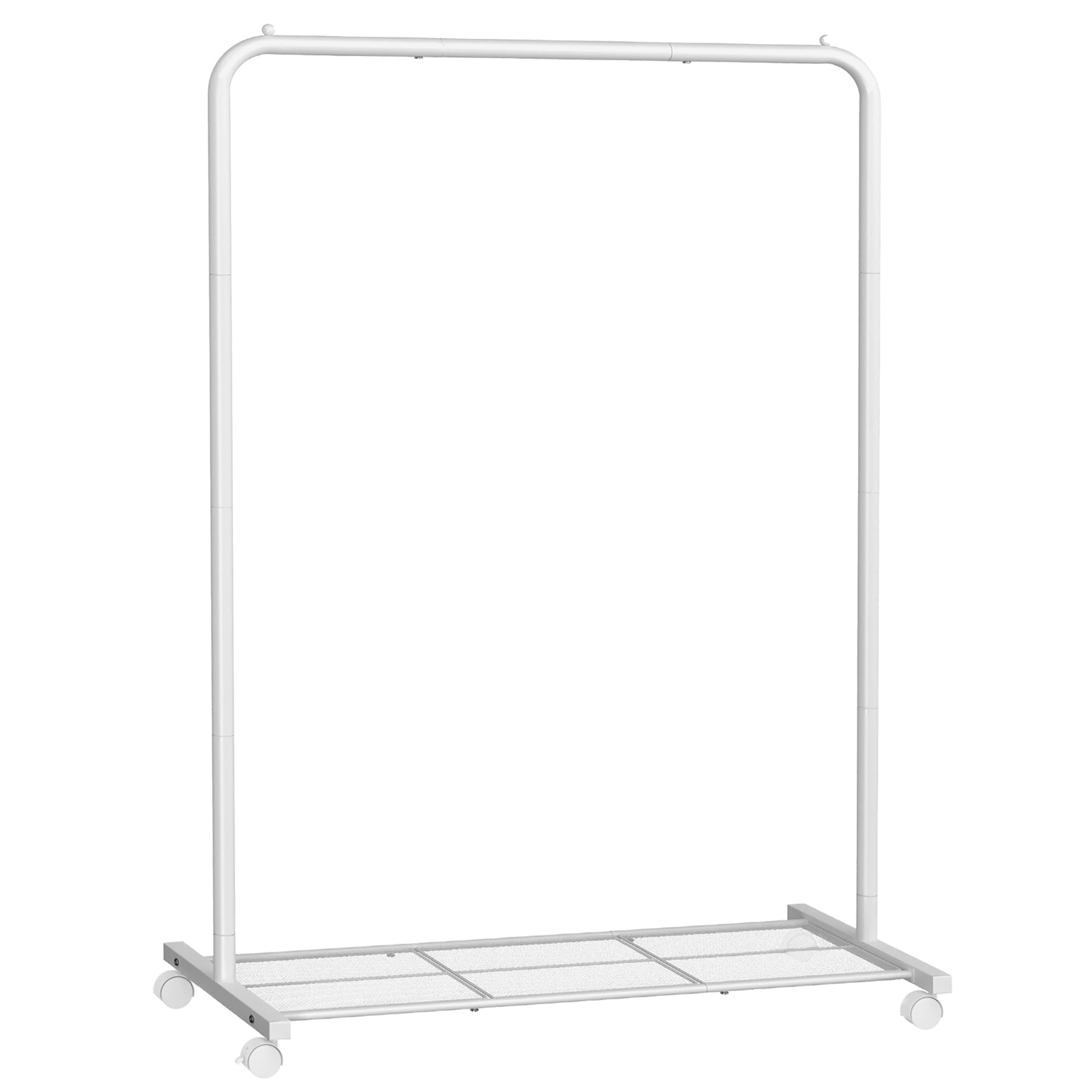 SONGMICS clothes rack with wheels for easy mobility and flexible storage