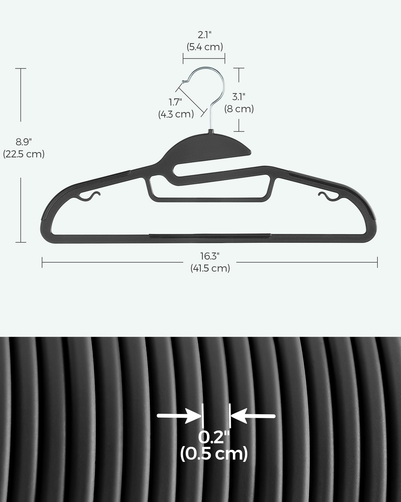 Songmics pack of 50 durable coat hangers for closets