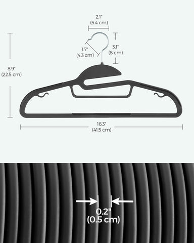 Songmics pack of 50 durable coat hangers for closets