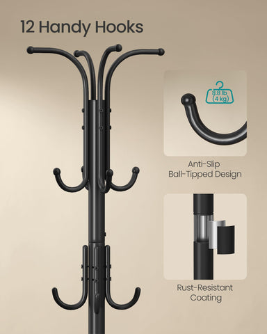 SONGMICS umbrella stand includes drip tray to keep floors dry.