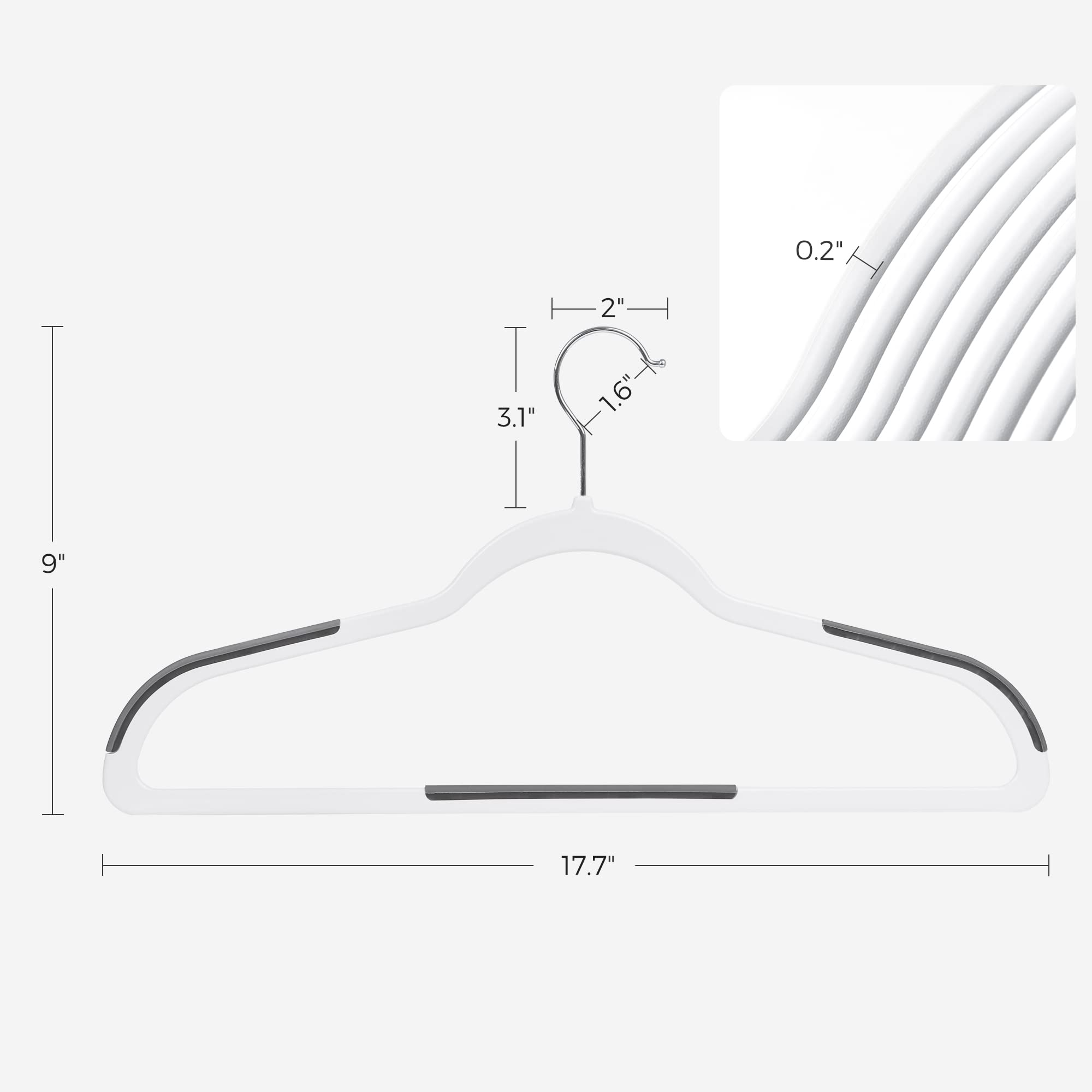 Songmics set of 50 hangers for coats, shirts, dresses, and pants