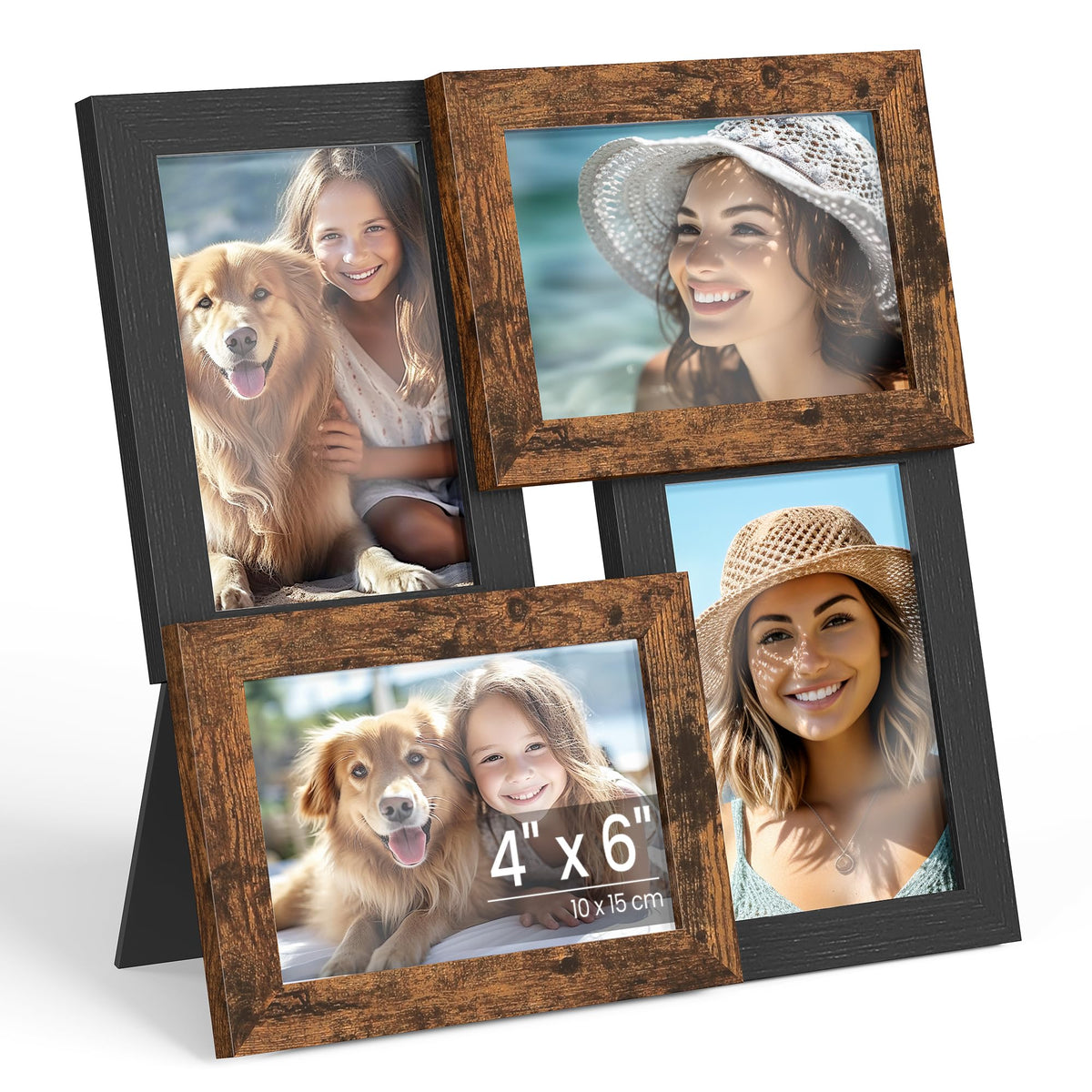 SONGMICS collage frame 4x6 ink black wall display for a stylish family gallery.