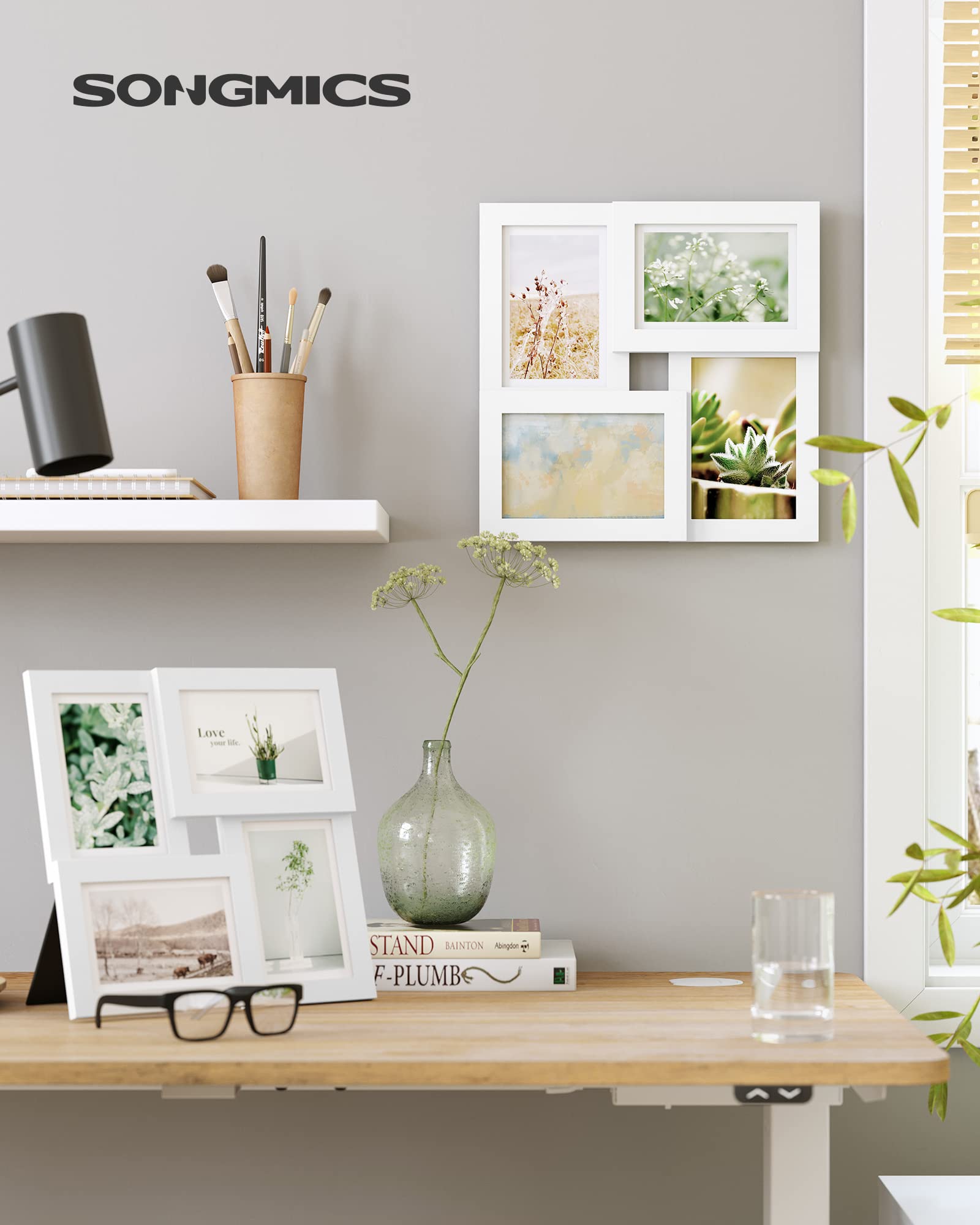 SONGMICS four-frame 4x6 set ready for tabletop or wall installation