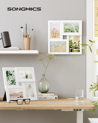 SONGMICS four-frame 4x6 set ready for tabletop or wall installation